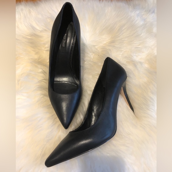 WHBM black heels, sz 10 - Picture 1 of 9
